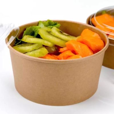 Spesifikasi Kotak Kertas Kraft Makanan Panas Sekali Pakai Kustom Opsional Untuk Menampung Nasi, Salad, Mie