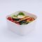 1000ml Food Grade White Color Biodegradable Square Paper Bowl Untuk Salad Sup
