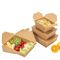 Kertas Sekali Pakai Mengambil Wadah Makanan Microwaveble Lipat Kotak Kraft Alami