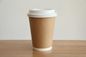 Kustom Biodegradable 6oz 8oz 9oz 12oz 16oz Kraft Paper Cups Disposable Double Wall Coffee Paper Cup