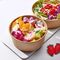 Take Away Soup PLA Kraft Paper Salad Bowl Logo Dicetak Mangkuk Salad Kertas Sekali Pakai Dengan Tutup