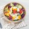 Kustom Berbentuk Biodegradable 30oz Sekali Pakai Kertas Kraft Tebu Bagasse Fruit Paper Salad Packing Bowl Dengan Tutup