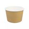 Cetak Kustom Kotak Kemasan Makanan Wadah Glossy Embossing Single PE Kustom Kraft Brown Paper Bowl