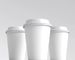 18oz Logo Kustomisasi Biodegradable Black Takeaway Juice Coffee Packaging Single Layer Paper Cups With Lid