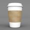 18oz Logo Kustomisasi Biodegradable Black Takeaway Juice Coffee Packaging Single Layer Paper Cups With Lid