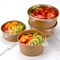 Spesifikasi Kotak Kertas Kraft Makanan Panas Sekali Pakai Kustom Opsional Untuk Menampung Nasi, Salad, Mie