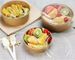 Bio-degradable PE Coating Kraft dispoasble Paper Salad Bowl Untuk Toko