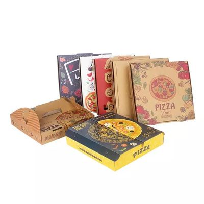 Kotak Kertas Bergelombang Pizza Kustom 12in Dengan Logo