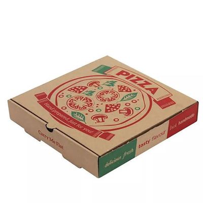 Kotak Kemasan Pizza Kertas Bergelombang Desain Kustom Dapat Digunakan Kembali 16in