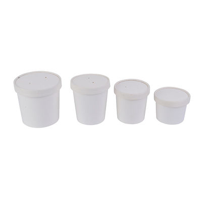 Food Grade Produsen Piala Sup Kertas Sekali Pakai 8-32oz Dengan Tutup Kertas