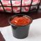 PP Clear Black Disposable Sauce Cup Wadah Saus Makanan Plastik Dengan Tutup