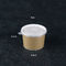 Beberapa Spesifikasi Kosong 300g Kertas Kraft Mangkuk Sup Sekali Pakai Dengan Tutup Plastik Bening
