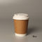 Kualitas Tinggi Degradable 8oz 14oz 16oz Kraft Paper Coffee Cups With Lids